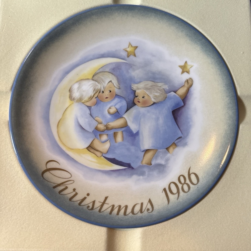 1986 Hummel Christmas Plate Tell The Heavens Berta Hummel Schmid West Germany